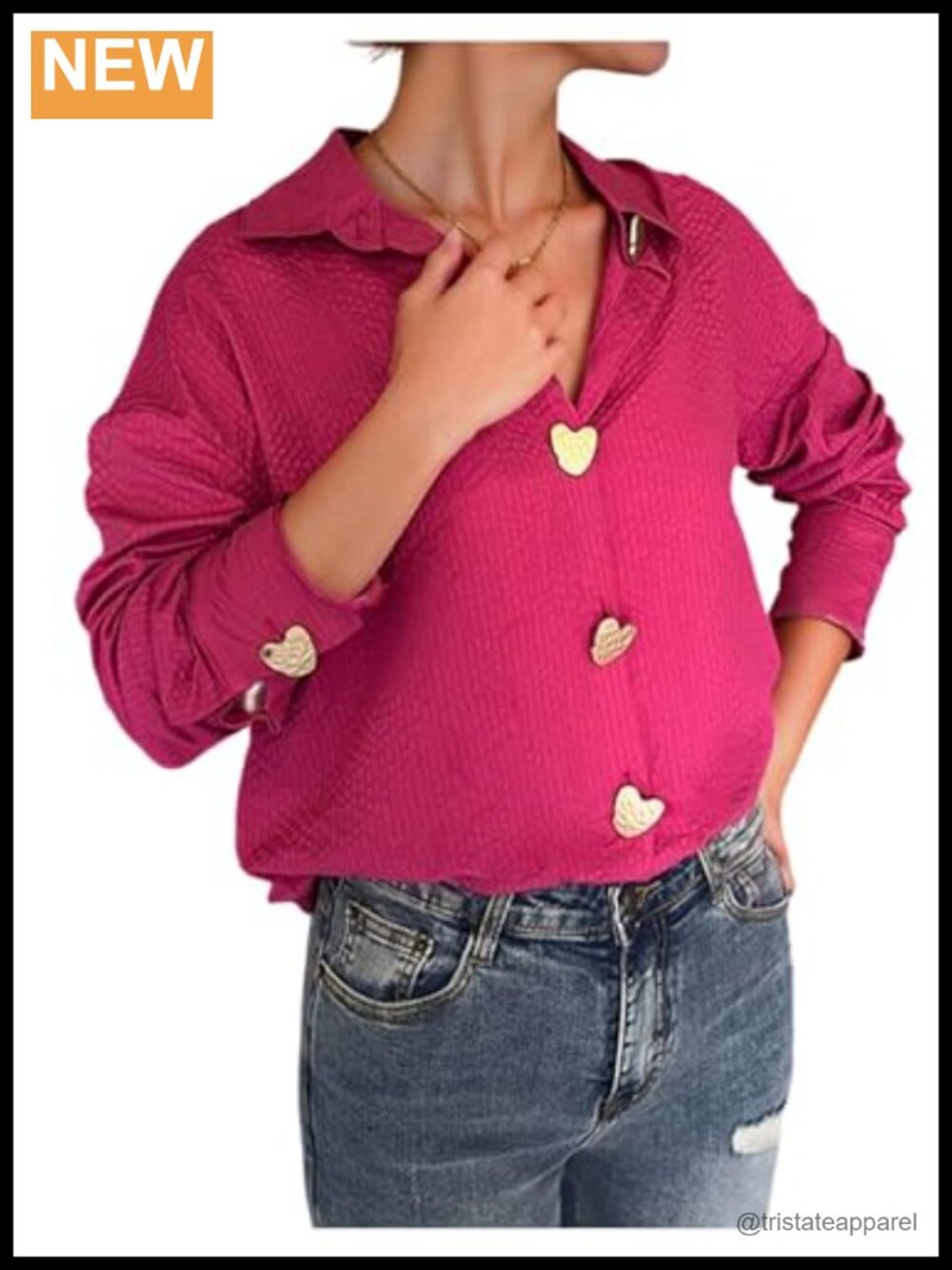 Floerns Women's Long Sleeve Button Down Blouse Dressy Casual Top
